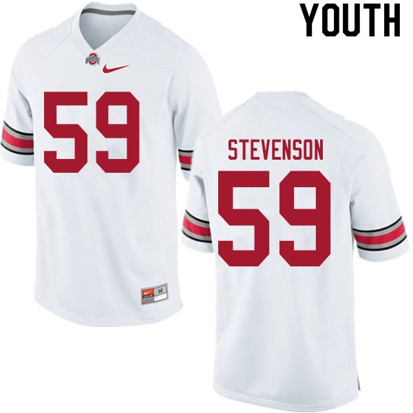 Ohio State Buckeyes #59 Zach Stevenson Youth University Jersey White